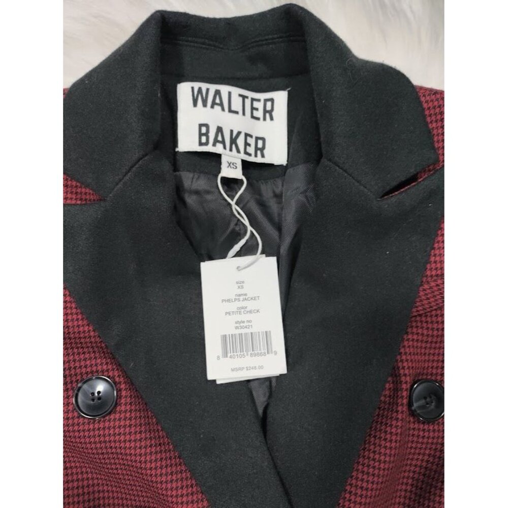 NWT Walter Baker Long Sleeve Equestrian Phelps Jacket Red Preppy Goth  S - Picture 5 of 16